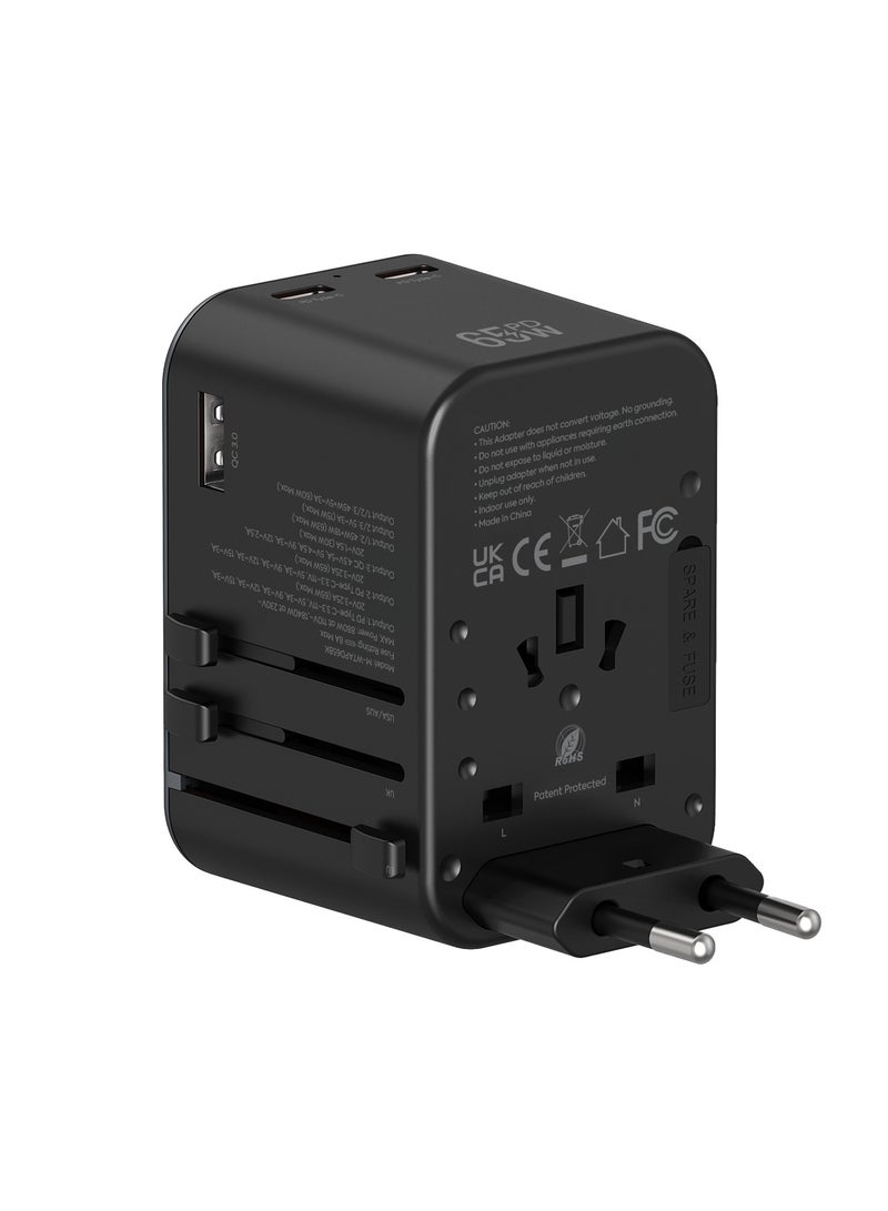 Cellairis Travel Pack World Adapter 65W + PD 2in1 Cable - Image 4