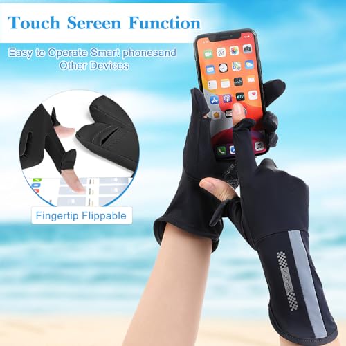 TecoKart® Black Finger Riding Gloves for Bikers - Non-Slip Bike Gloves with Sunscreen Protection for Women, Lightweight Riding Gloves for Bikers, Gloves for Women’s Outdoor Activities - Image 4