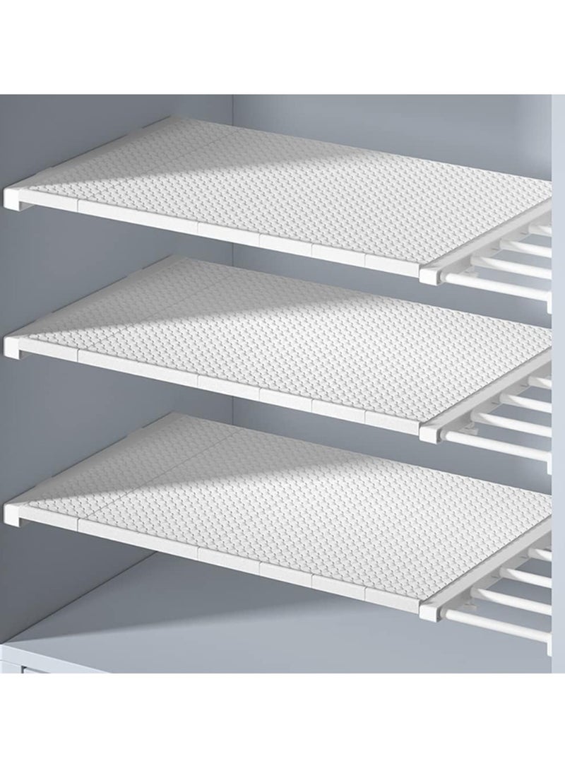 LEDIN Wardrobe Tension Rack and Rod Extendable Adjustable Storage Shelf Separator Cabinet Divider Wardrobe Shoe Wardrobe Organizer DIY Bedroom (23cm Wide, Adjustable Length 72-120cm) - Image 2