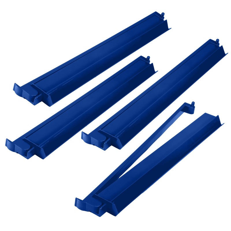LaRandom 4 Pcs 187 Inch Dark Blue Acrylic Mahjong Tile Racks with Pushers for Game Night American Mahjong Racks Tile Set for Mah Jong Lovers and Beginners - Image 3