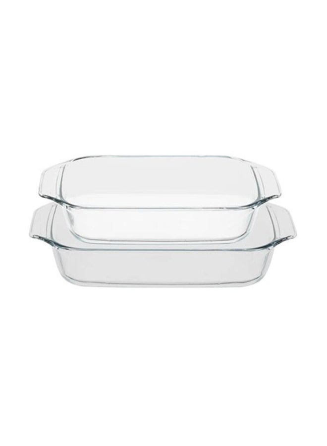 PYREX 2-Piece Optimum Rectangle Roasters Clear - Image 2