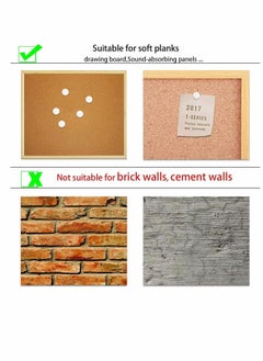 KASTWAVE Push Pins Decorative Plastic Thumb Tacks Wall Tacks for Home, School, Map, Office, Photo Wall, Cork Board (White 100Pcs)  - Image 5