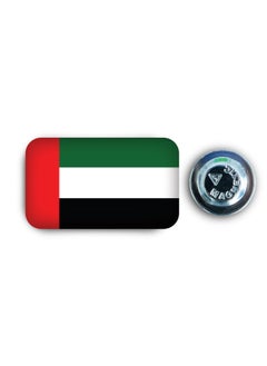 971ميديا علم الإمارات العربية المتحدة - بادج معدني مطلي بطبقة إيبوكسي مع دبوس مغناطيسي أنيق ومتین لا يتسبب في تمزيق الملابس  - Image 1