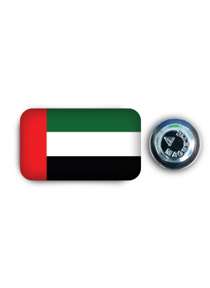 971MEDIA UAE Flag - Metal Badge Epoxy Coated with Magnetic Pin that Doesn't Tear Clothes  - Image 1
