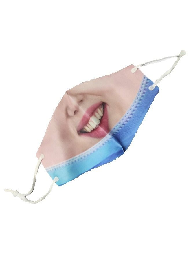 Funny 3D Print Design realistic Face Mask For Adults - Image 1