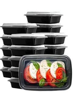 Al Bayader 1 Compartment Meal Prep Containers [15Pack] with Lids, Food Storage Containers, Bento Box, Stackable, Microwave/Dishwasher/Freezer Safe [32oz]