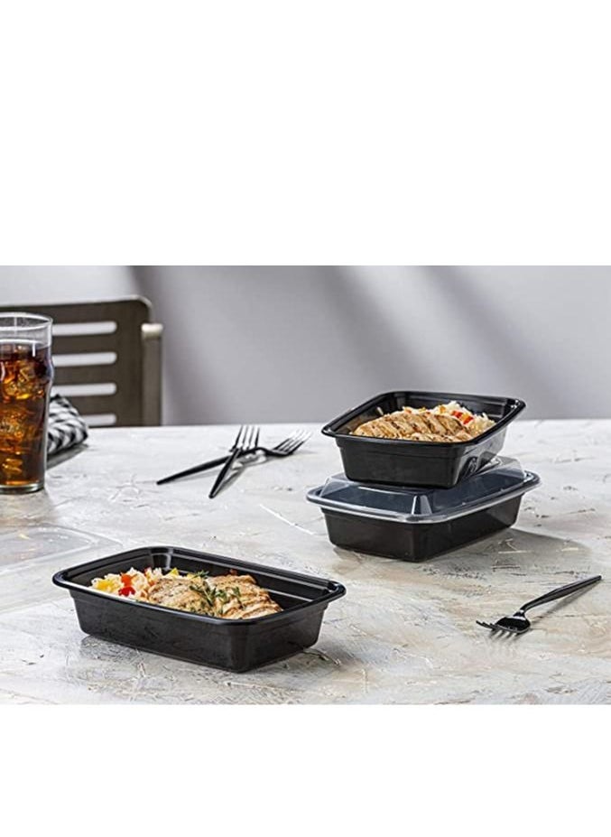 Al Bayader International - Al Bayader 1 Compartment Meal Prep Containers [15Pack] with Lids, Food Storage Containers, Bento Box, Stackable, Microwave/Dishwasher/Freezer Safe [32oz] - Image 1