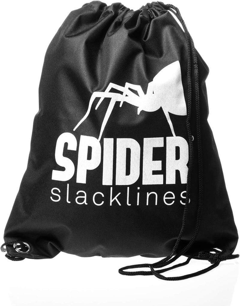 Spider Slacklines - Slackline Trick Line Kit for Jumping, Walking, and Freestyle - Contains a Ratchet, a 82 ft Line, Two Shaft Protectors, and a Sling Bag - Complete Set 82 ft Length - Image 4