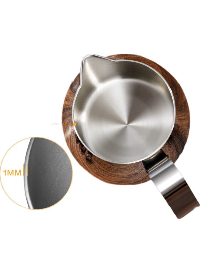 JD.com Jd Jingzao 304 Stainless Steel Milk Frother Cup, Home Use Pour-Over Coffee Milk Frother, 350Ml Mirror Polished Frothing Pitcher - Image 2