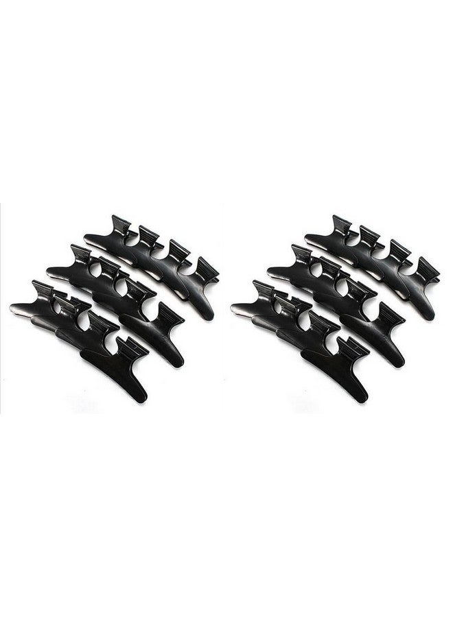 VEDETIC Black Plastic Hair Clutch/Claw For Women, Girls Medium Size Trendy Hair Clip Hair Claws (6 Pcs) - Image 1