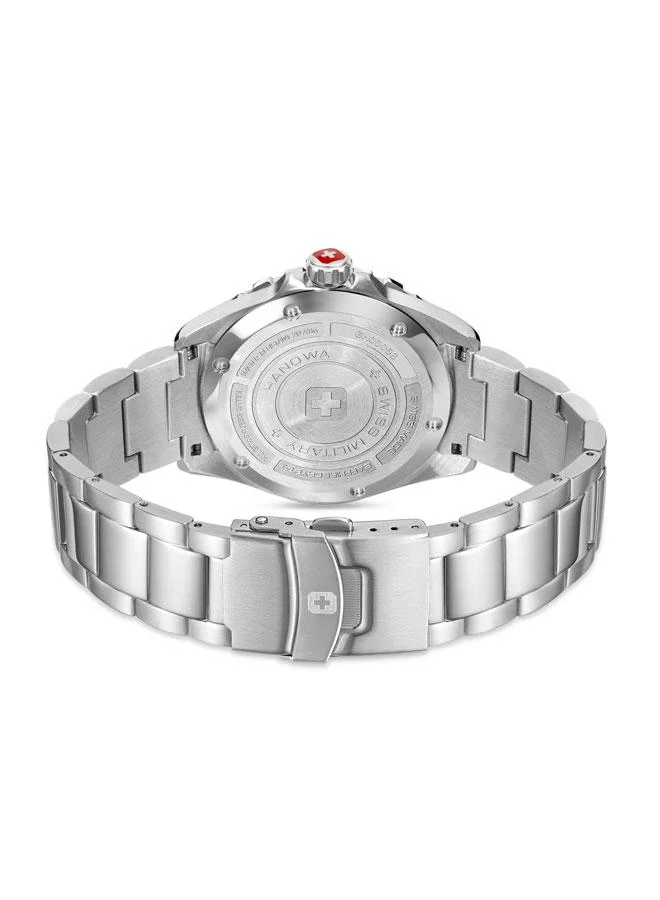 SWISS MILITARY HANOWA Offshore Diver Green Water 44mm Men's Analog Watch with Stainless Steel Bracelet