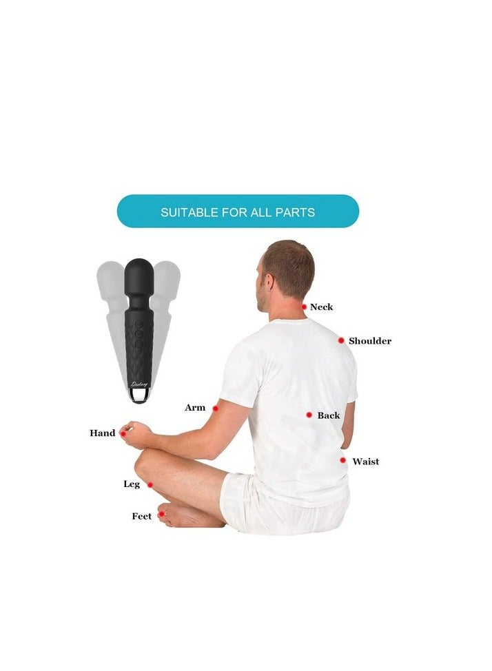 عصا تدليك كهربائية قوية لاسلكية لإعادة الشحن بمنفذ USB قابلة لإعادة الشحن لتخفيف آلام الجسم - Image 5