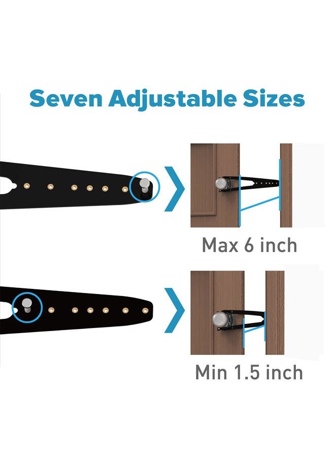 Neobay Cat Door Holder Latch, 7 Sizes Adjustable Cat Door Latch with Stabilizer, Keep Door Prop Open for Cat and Keep Dogs Out, Alternative of Pet Gates and Interior Cat Door, Black, 1 Pack - Image 3