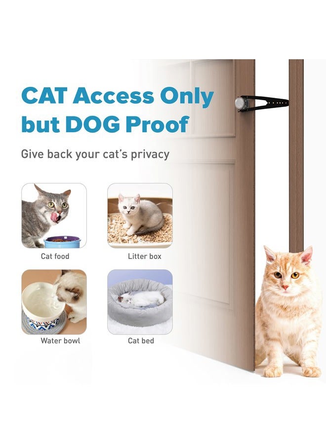 Neobay Cat Door Holder Latch, 7 Sizes Adjustable Cat Door Latch with Stabilizer, Keep Door Prop Open for Cat and Keep Dogs Out, Alternative of Pet Gates and Interior Cat Door, Black, 1 Pack - Image 4