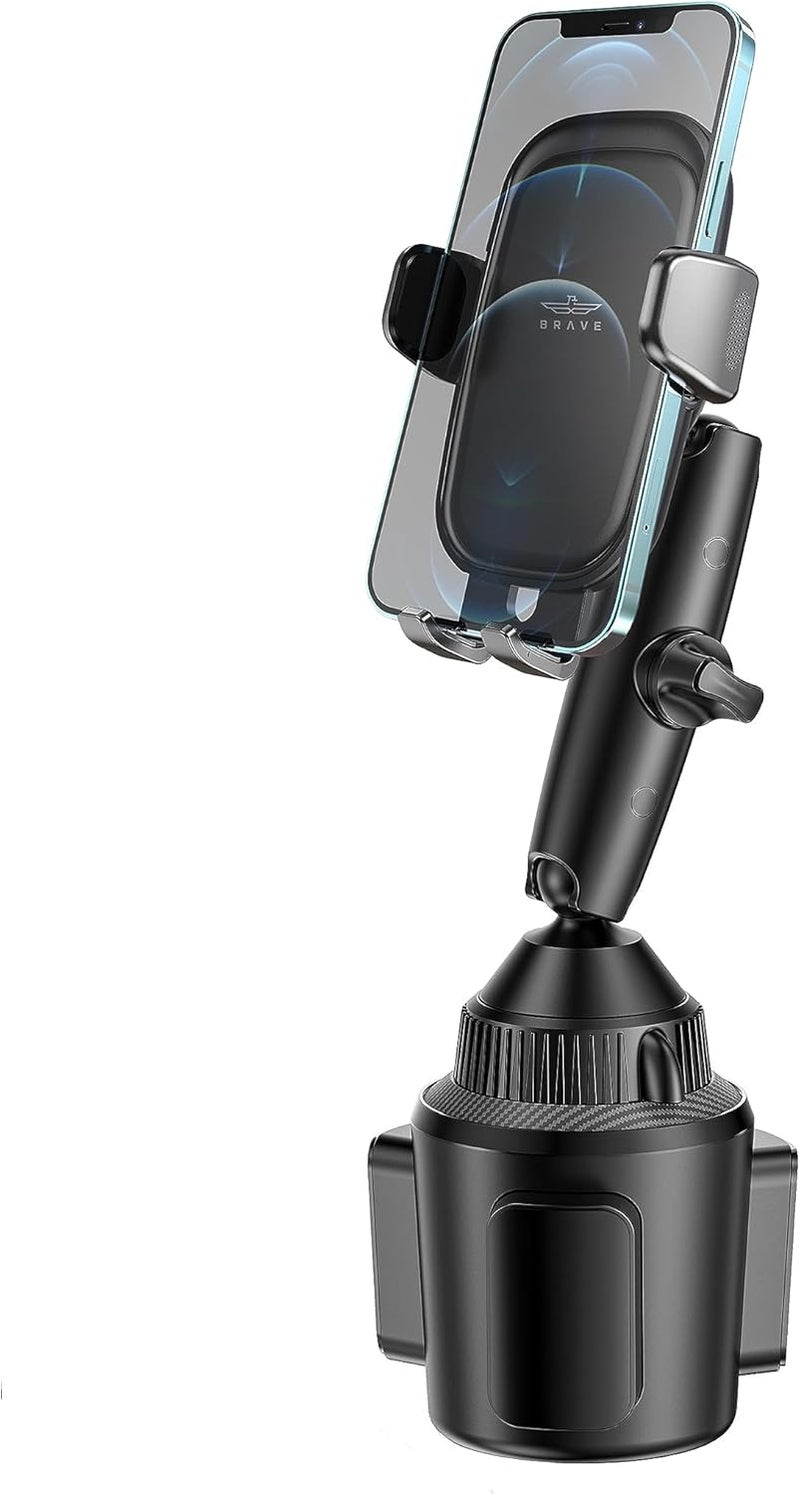 Brave Car Phone Holder for Car Cup Adjustable Car Cup Phone Holder Car Mount for Mobile Car Mobile Phone Holder Stand Compatible For iPhone 15 Pro Max, Samsung Galaxy S23 ultra (BHl-49) - Image 1