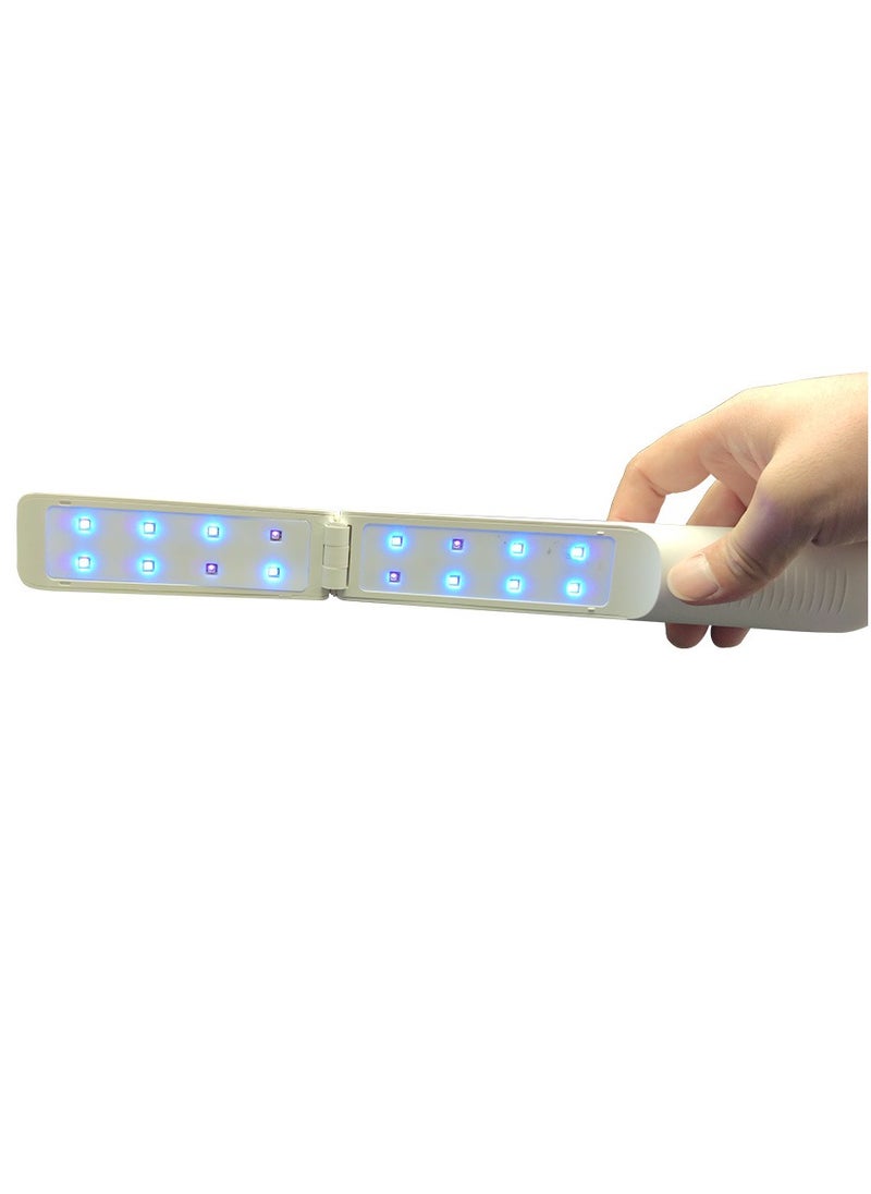 Generic - UV Light Sanitizer Wand, Portable UVC LED Disinfection Lamp, High Potency Handheld Foldable Rechargeable Germicidal Disinfection For Home, Office, Travel, (1pc, White) - Image 1