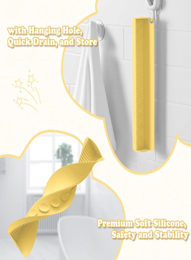 AGPtek 24 Inch Bathtub Splash Guard with 10 Suction Cups, Silicone Tub Water Splash Guard for Bathtub, Bath Toy Tray Holder Play Shelf for Kids, Universal for Bathroom, Kitchen Sink (Yellow) - Image 5
