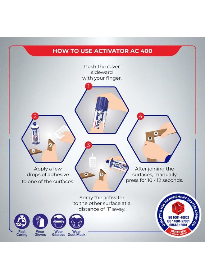 mitreapel Activator (2 x 13.5 fl oz) Spray Accelerator for CA Super Glues (2 Pack) - Image 2