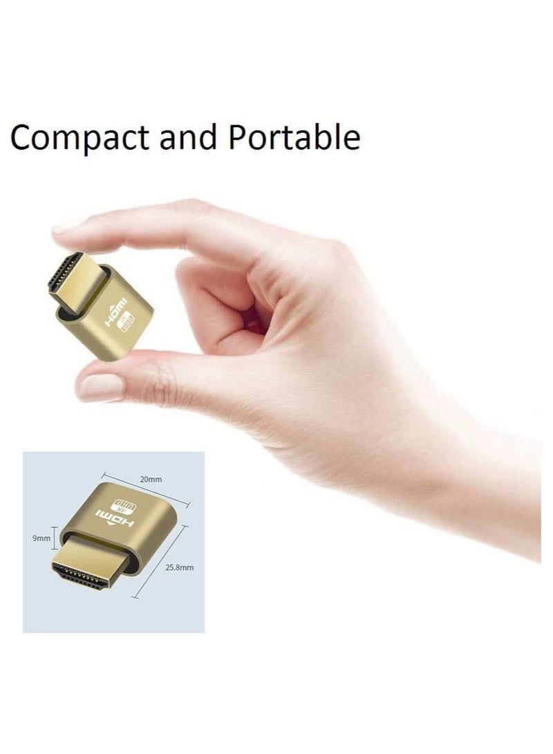 rayihni HDMI DUMMY PLUG 4K, 5PACK HEADLESS DISPLAY ADAPTER, VIRTUAL MONITOR DISPLAY EMULATOR FOR COMPUTER DESKTOP, SUPPORTS UP TO 3840X2160@60HZ, 1080@120HZ DVI EDID EMULATOR - Image 2