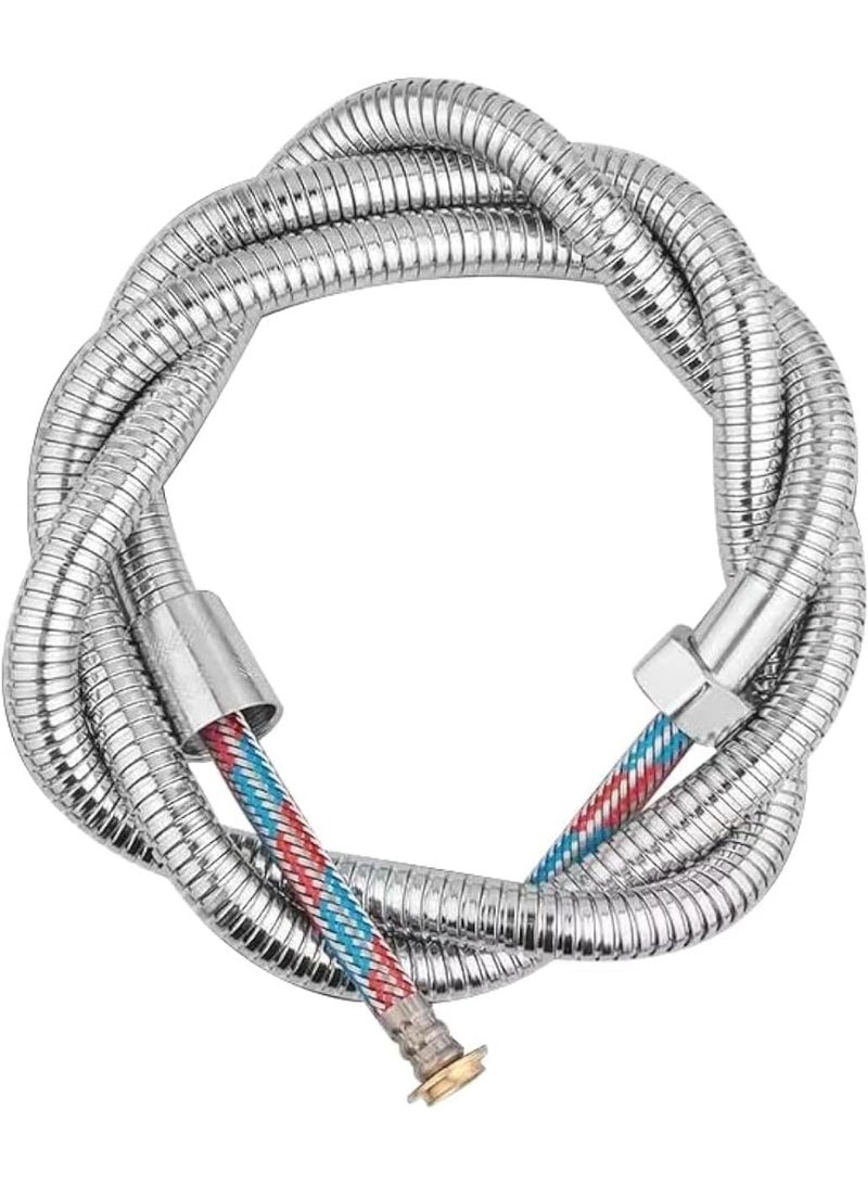 كورالبلو خرطوم دش بطول إضافي 1.5 متر: خرطوم دش مضاد للالتواء 360 درجة، مضفر مزدوج مقاوم للتسرب من الفولاذ المقاوم للصدأ 304، تصميم مضاد للتآكل مع قلب داخلي دوار من النحاس مقاس 1/2 بوصة - Image 1