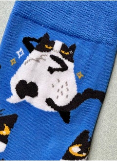 The Socks Hype 3 Pairs Cat Socks for Men Women - Comfortable Cotton Blend | Suitable for 35-42 Sizes | Playful Cat Design, Perfect for Cat Lovers  - Image 2