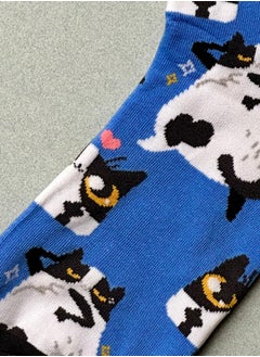 The Socks Hype 3 Pairs Cat Socks for Men Women - Comfortable Cotton Blend | Suitable for 35-42 Sizes | Playful Cat Design, Perfect for Cat Lovers  - Image 3