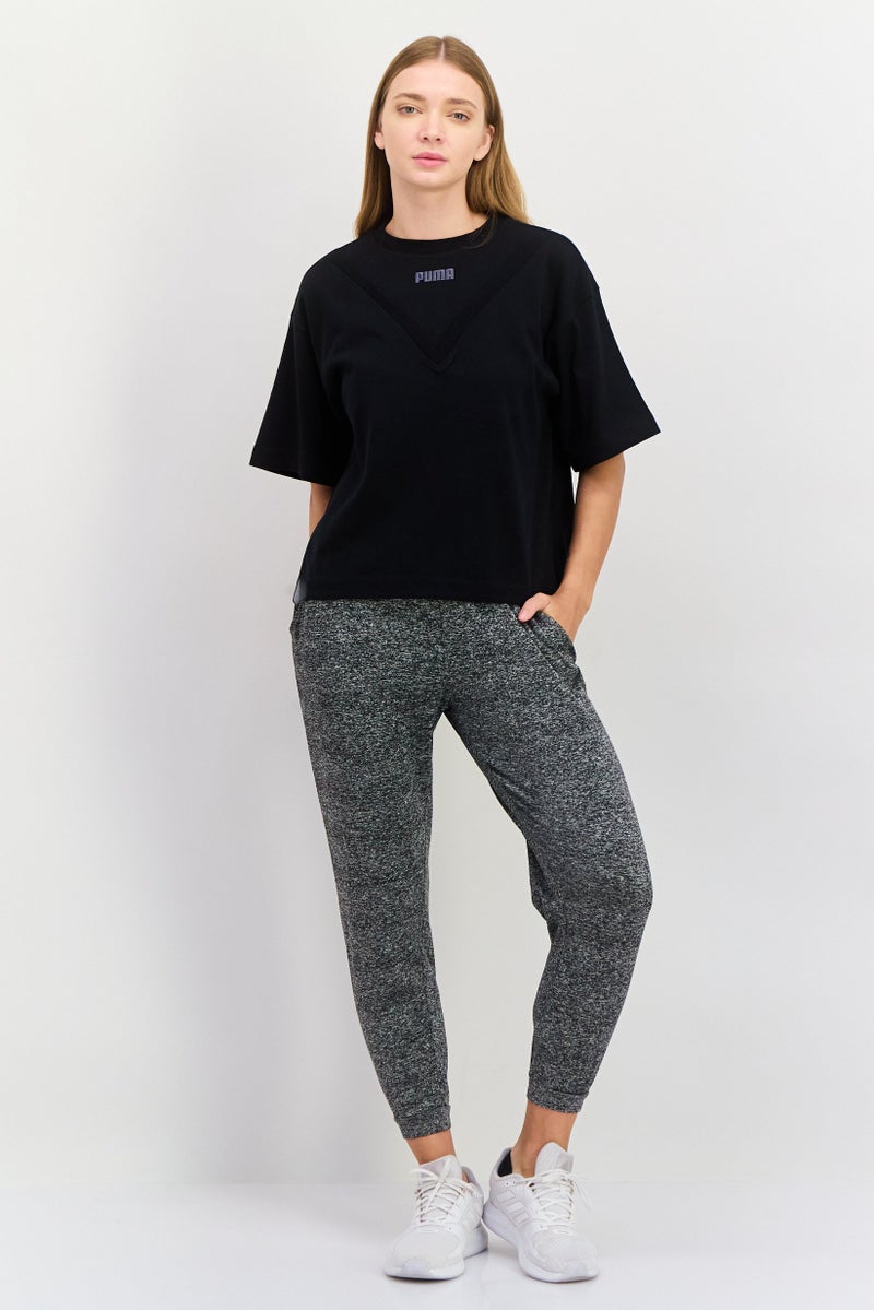 PUMA Women Sportwear Fit Short Sleeves Training Sweatshirt, Black - Image 2