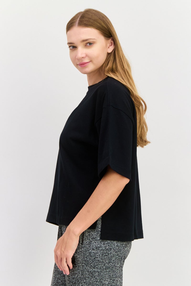 PUMA Women Sportwear Fit Short Sleeves Training Sweatshirt, Black - Image 4