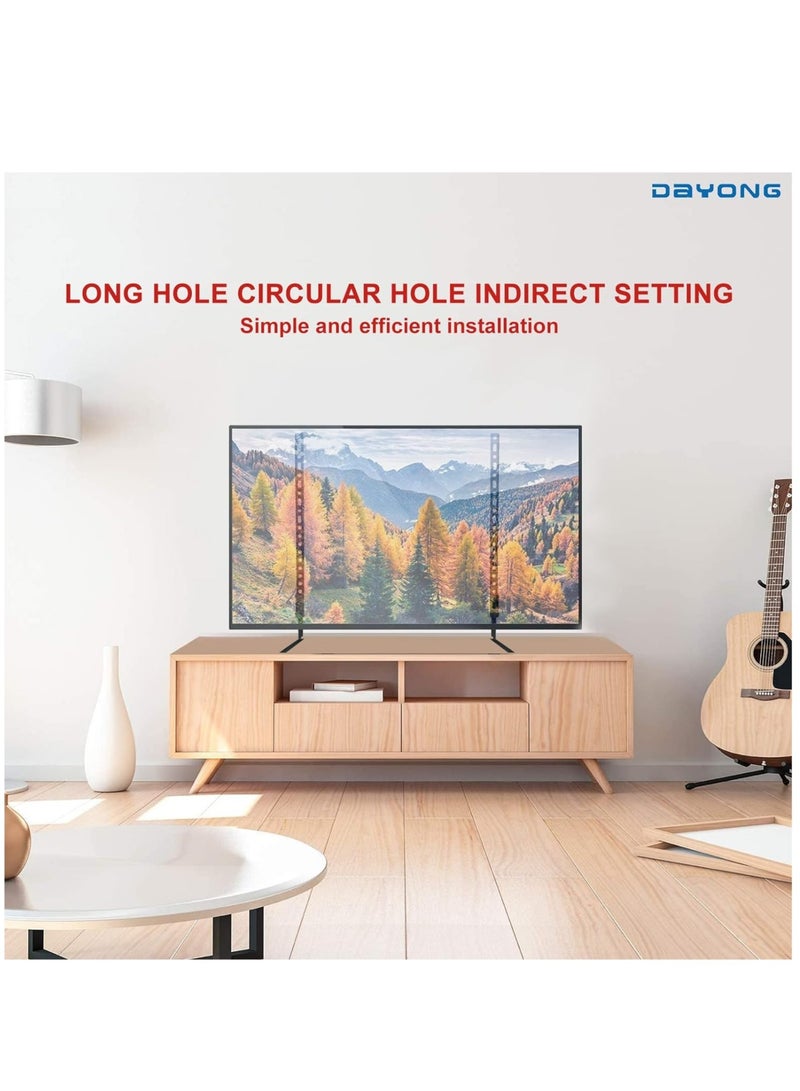 حامل تلفاز عالمي، حامل تلفاز على الطاولة، قاعدة تلفاز قابلة للتعديل بارتفاع 3 إعدادات، قاعدة تلفاز لمعظم أجهزة التلفاز من 32 إلى 75 بوصة، أقصى VESA 800 × 500 مم (النمط 9) - Image 4