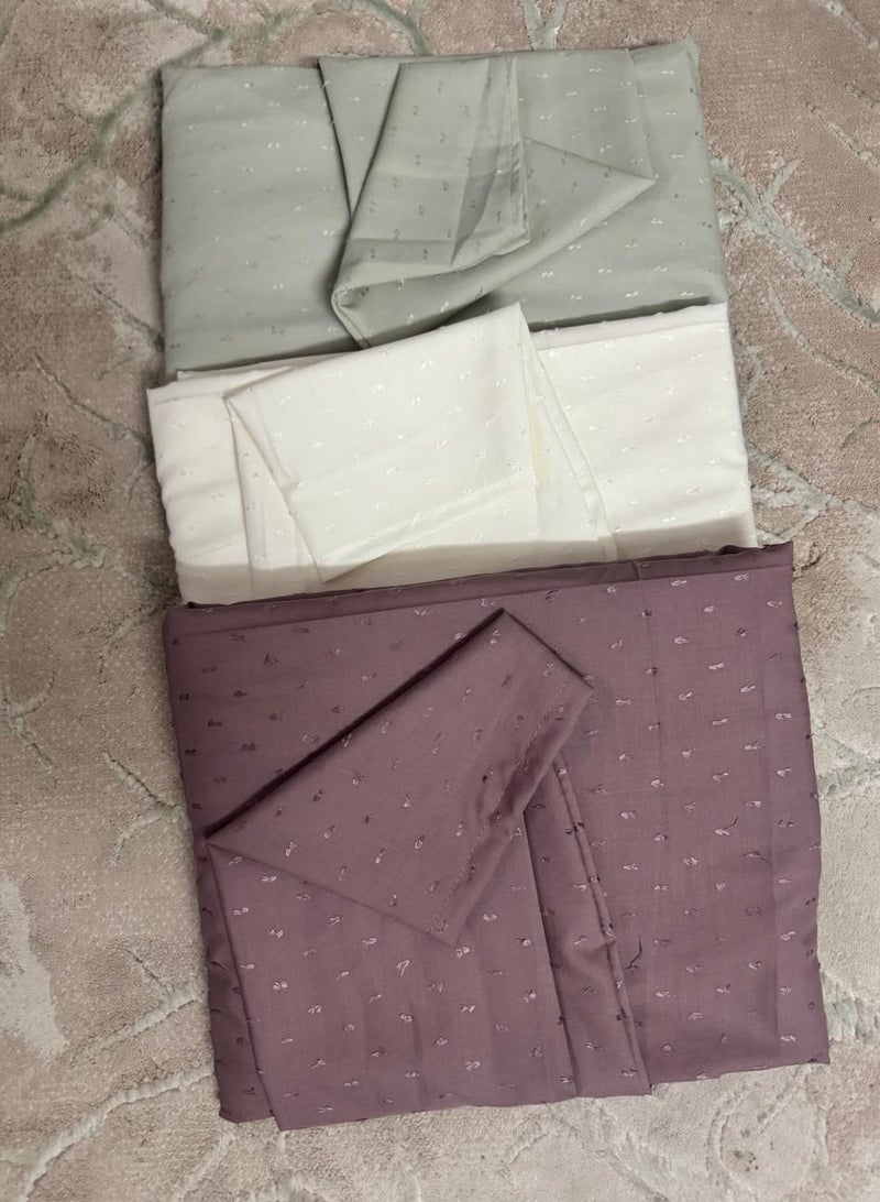 Brides Cool cotton prayer sheet, open wear, set of 3 pieces in different colors - Image 1