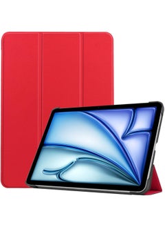 Best Choice Products Case for iPad Air 11 inch M2 (2024) & iPad Air 5th/Air 4th Generation 10.9 inch (2022/2020) Trifold Stand Cover with Auto Sleep/Wake [Pencil Charging] Magnetic Smart Hard Back Shell,Red  - Image 1