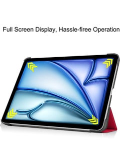 Best Choice Products Case for iPad Air 11 inch M2 (2024) & iPad Air 5th/Air 4th Generation 10.9 inch (2022/2020) Trifold Stand Cover with Auto Sleep/Wake [Pencil Charging] Magnetic Smart Hard Back Shell,Red  - Image 4