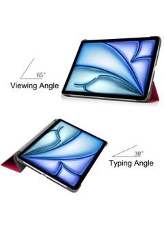 Best Choice Products Case for iPad Air 11 inch M2 (2024) & iPad Air 5th/Air 4th Generation 10.9 inch (2022/2020) Trifold Stand Cover with Auto Sleep/Wake [Pencil Charging] Magnetic Smart Hard Back Shell,Red  - Image 5