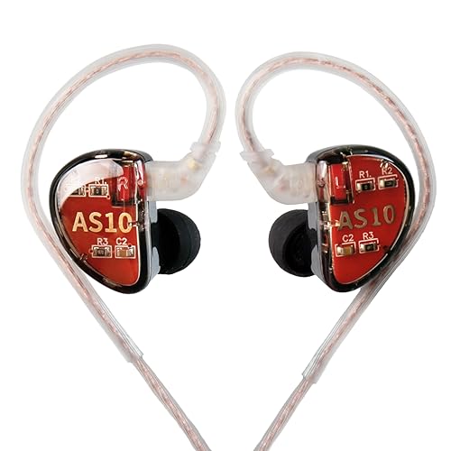 Kinboofi KZ AS10 Pure 5 Balanced Armature 5BA Earphone, Musician in Ear Monitor Headphone High Fidelity HiFi Headset (with Microphone, Black)… - Image 1