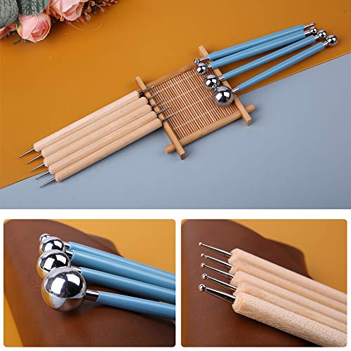 LOKUNN 9 PCS Dotting Tools Ball Styluses with Box, Pen Dotting Tools Set for Rock Painting, Pottery Clay Modeling Embossing Nail Art - Image 5