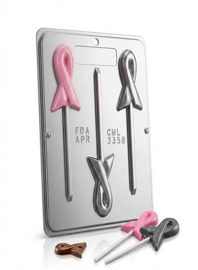 Lollipops Awareness Ribbon Lollipop Chocolate Candy Mold 3398 - Image 3