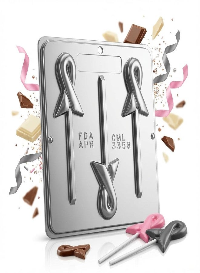 Lollipops Awareness Ribbon Lollipop Chocolate Candy Mold 3398 - Image 4