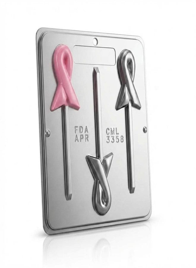 Lollipops Awareness Ribbon Lollipop Chocolate Candy Mold 3398 - Image 1