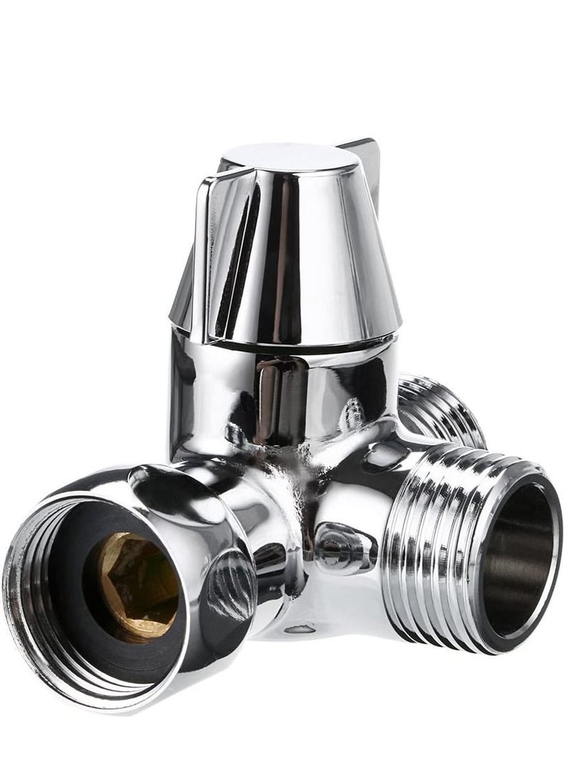 SYOSI - Diverter, Solid Brass Shower Arm Diverter Valve,Handheld Shower and Shower Head Shower Arm 2-Way Diverter for Handshower Universal Component, Replacement Par - Image 1