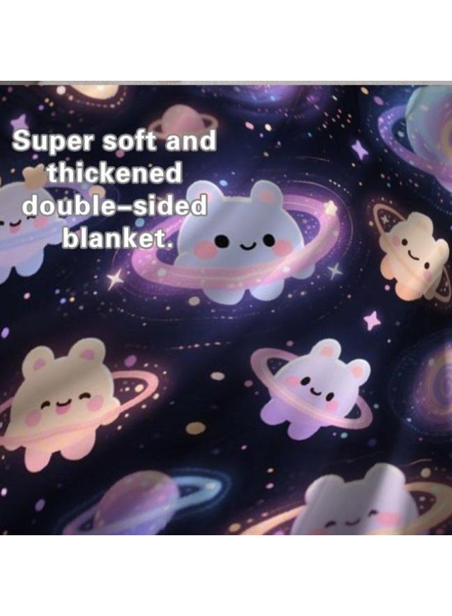 عام بطانية رقيقة من الفانيلا الكرتونية للأطفال والرضع (دافئة ومريحة، ومناسبة للنوم والألعاب) 70 سم * 100 سم - Image 4