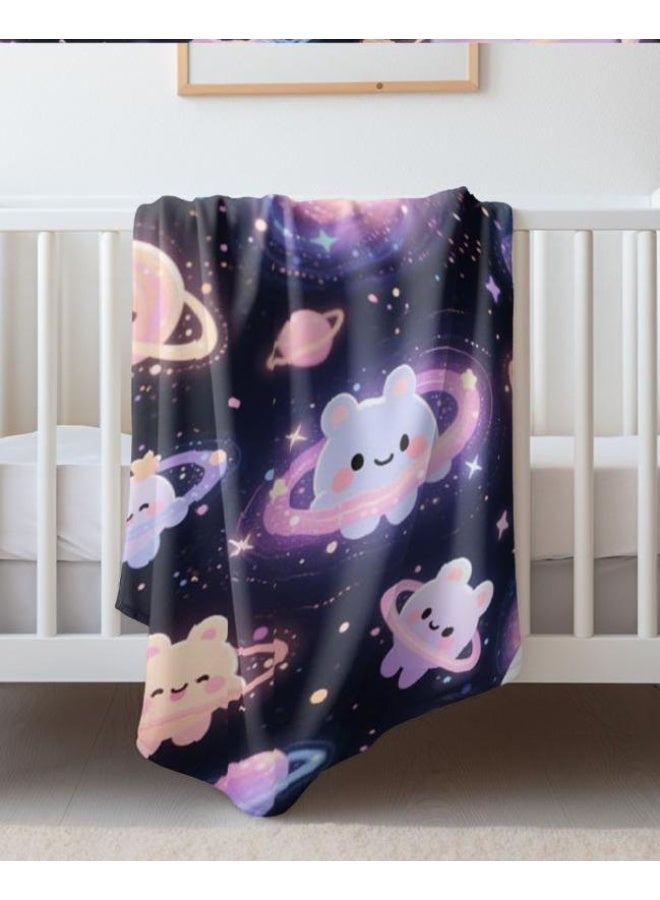 عام بطانية رقيقة من الفانيلا الكرتونية للأطفال والرضع (دافئة ومريحة، ومناسبة للنوم والألعاب) 70 سم * 100 سم - Image 1