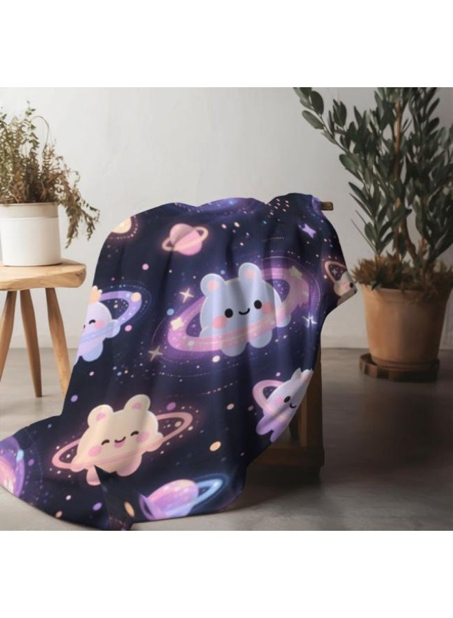 عام بطانية رقيقة من الفانيلا الكرتونية للأطفال والرضع (دافئة ومريحة، ومناسبة للنوم والألعاب) 70 سم * 100 سم - Image 5