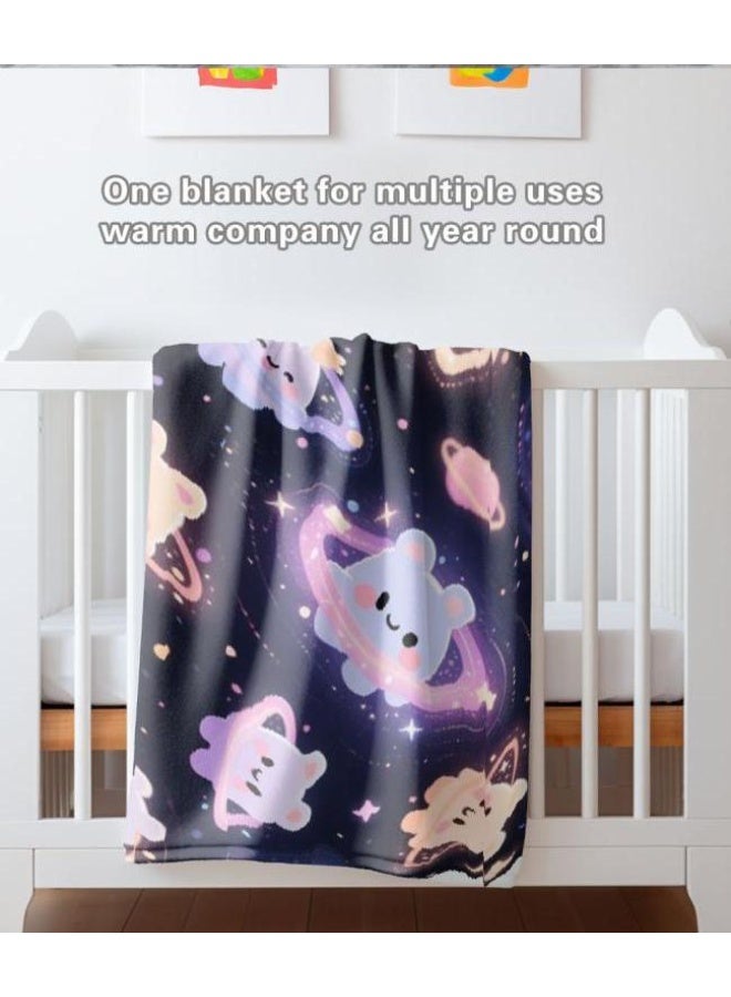 عام بطانية رقيقة من الفانيلا الكرتونية للأطفال والرضع (دافئة ومريحة، ومناسبة للنوم والألعاب) 70 سم * 100 سم - Image 3