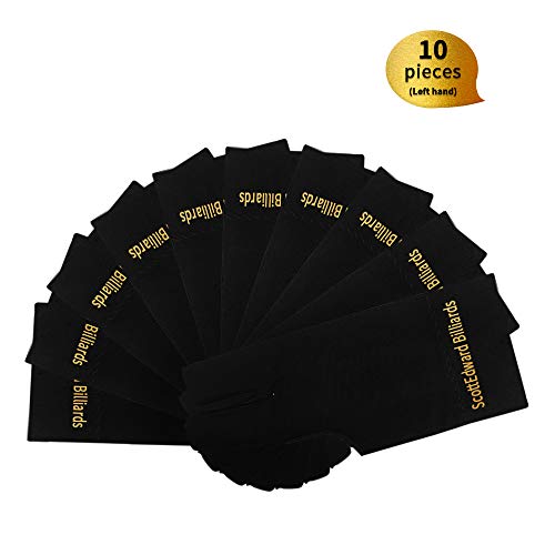 Scott Edward قفازات سكوت إدوارد للبلياردو 10 قطع/طقم 3 أصابع مفتوحة قفازات بلياردو قفازات عصا البلياردو سباندكس لليد اليسرى أو اليمنى، للرجال والنساء - Image 2