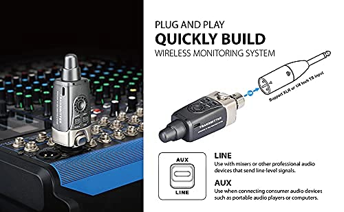 Xvive U4 Wireless In-Ear Monitor System Professional Iem System Transmitter&Beltpack Receiver For Studio,Band Rehearsal,Live Performance,Camera Record,Clear - Image 3