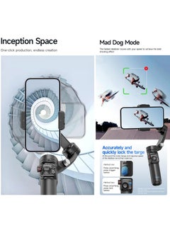 TOKQI Handheld 3-Axis Gimbal Stabilizer for Phone Vlog Gimbal Anti-Shake with Detachable Remote Control Mini Tripod Max. 280g Payload Replacement for iPhone 16/15/14/13/12 Android Phones  - Image 2