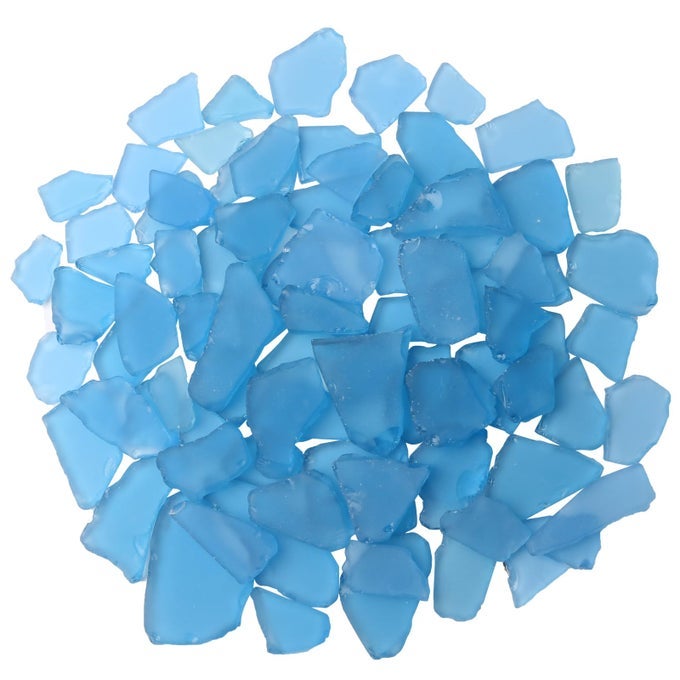 SEA GLASS FOR CRAFTS 16OZ NAVY BLUE FROSTED SEAGLASS PIECES VASE FILLER DIY ART CRAFT SUPPLIES BEACH WEDDINGS HOME DECOR AQUARIUMS DECOR