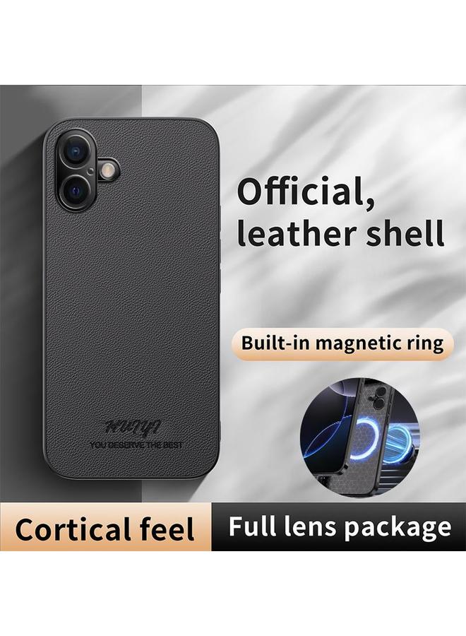 S-TOP Case For iPhone 16 Plus HUIYI Leather Magnetic Phone Case - Image 2