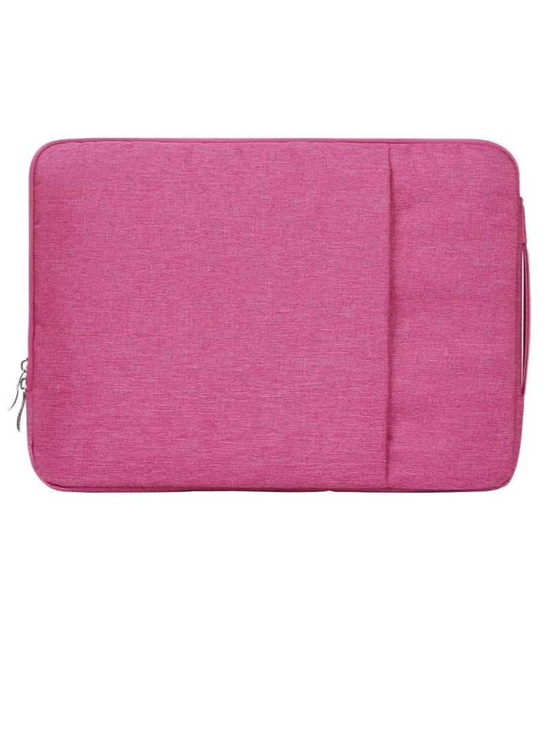 Generic Laptop Sleeve Bag Compatible with MacBook Air 13 inch A2337 M1 A2179 A1932 2018-2022/Pro 13 M2 M1 A2338 A2251 A2289 A2159 A1989 A1706 A1708, Polyester Vertical Case with Pocket (Pink)  - Image 5