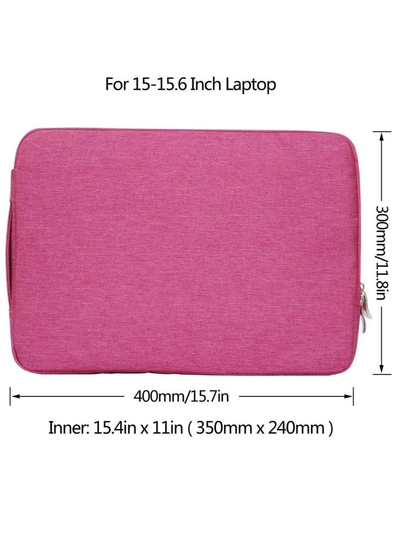 Generic Laptop Sleeve Bag Compatible with MacBook Air 13 inch A2337 M1 A2179 A1932 2018-2022/Pro 13 M2 M1 A2338 A2251 A2289 A2159 A1989 A1706 A1708, Polyester Vertical Case with Pocket (Pink)  - Image 4